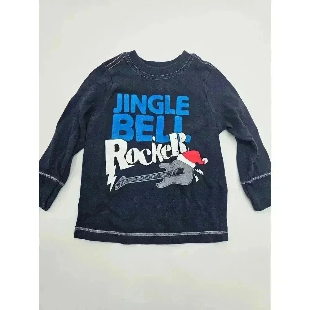 3 Carter's, Old Navy, Disney Boy's  24M/2T Holiday Christmas Long Sleeve Shirts